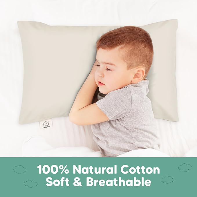 KeaBabies 13 x18 Toddler Pillowcase, Waterproof - Soft Waterproof Toddler Pillow Protector Cover for Kids, Boys, Girls, Durable Machine Washable, Small Travel Pillow Sold Separately (Clay)