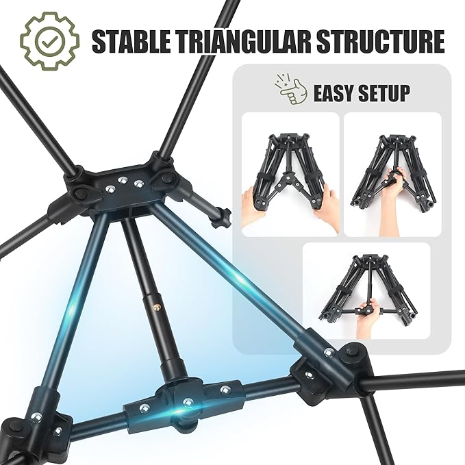 AuroraTrail Ultralight Backpacking Camping Chair – Only 2.7 lb, Supports 330 lb, Compact Folding Outdoor Seat with Carry Bag, 7075 Aluminum Frame for Hiking, Camping & Festivals (Green)