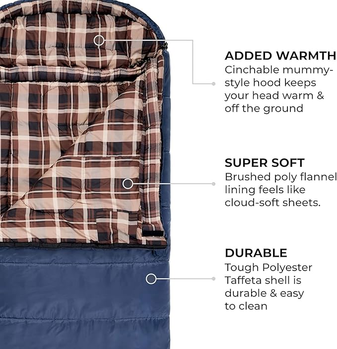 Teton Celsius XL, 25F, 20F, 0F Degree Sleeping Bags, All Weather Warm Sleeping Bag for Adults and Kids, Camping Season, Compression Sack Included