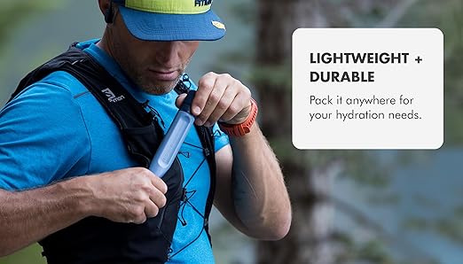 LifeStraw Peak Series - Personal Water Filter Straw for Backup Filtration, Emergency, Survival, and Ultralight Hydration, Dark Mountain Gray, 2 Pack
