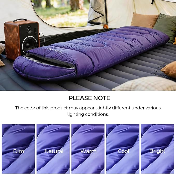 FARLAND Sleeping Bag for Adults, Cold Weather & Warm Plush Fleece-Lined Interior - Portable Waterproof Windproof with Compression Sack for Camping Hiking Traveling Indoor & Outdoor