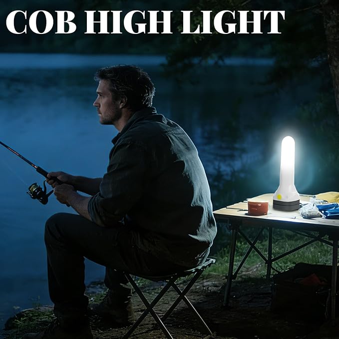 Rechargeable LED Flashlight High Lumens, 3-in-1 Flashlight with Spotlight Floodlight & Strobe, Super Bright Zoomable Tactical Flashlight Waterproof for Camping, Hiking, Emergency，Desk Lamp