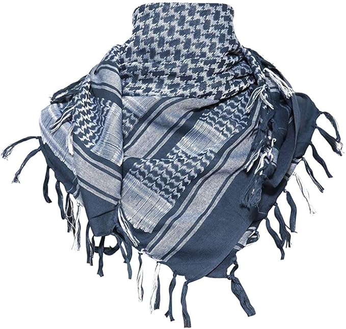 Luxns Military Shemagh Tactical Desert Scarf / 100% Cotton Keffiyeh Scarf Wrap for Men And Women
