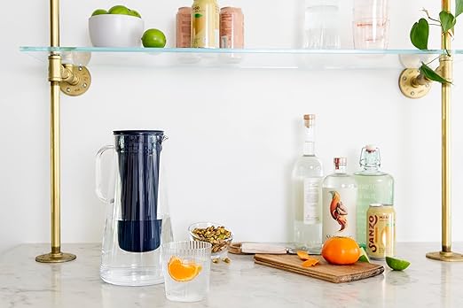 LifeStraw Home – Water Filter Pitcher, 10-Cup, Midnight Blue, BPA Free Designed for Everyday Protection Against Bacteria, parasites, microplastics, Lead, Mercury, PFAS and a Variety of Chemicals