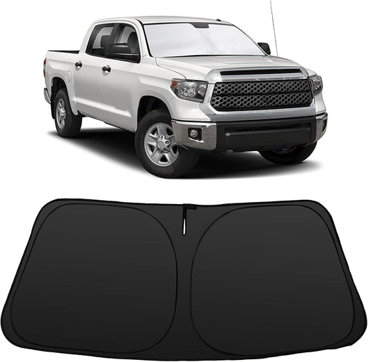 Windshield Sun Shade Accessories Compatible with 2007 2008 2009 2010-2026 Tundra for Toyota Foldable Sunshade Sun Visor Blocks UV