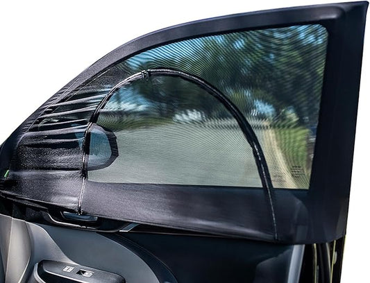 Bayan 2 Pack Car Side Window Screen Covers for Camping Car Side Window Sun Shade Driver Side Window Bug Screen-Fit Sedans and Compact SUVs Like Toyota Highlander SUV, CRV, RAV4
