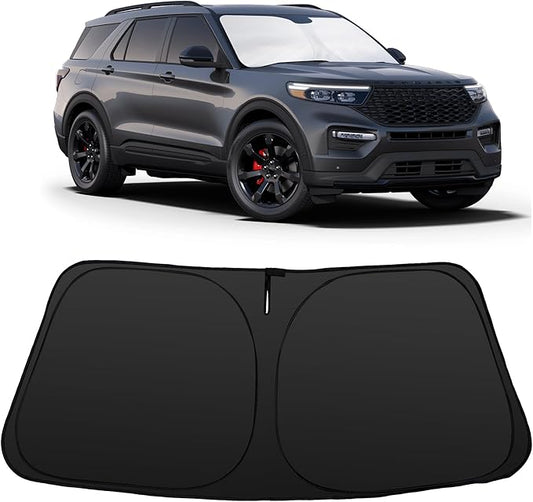 Windshield Sun Shade Fit for 2020-2026 Ford Explorer SUV, ST XLT, Limited, Platinum Accessories Foldable Sunshade Sun Visor Protector Keep Car Cool