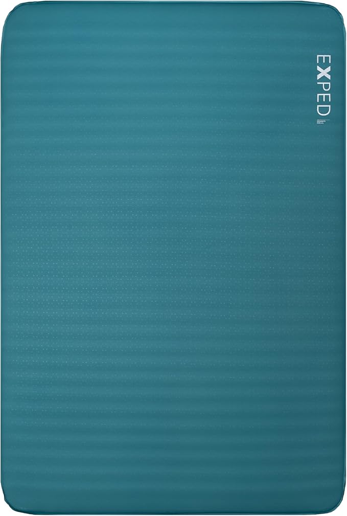 Exped MegaMat Duo Long Wide Plus - Self Inflating Soft Car Sleeping Mat, 4” Foam Pad, Pump Included