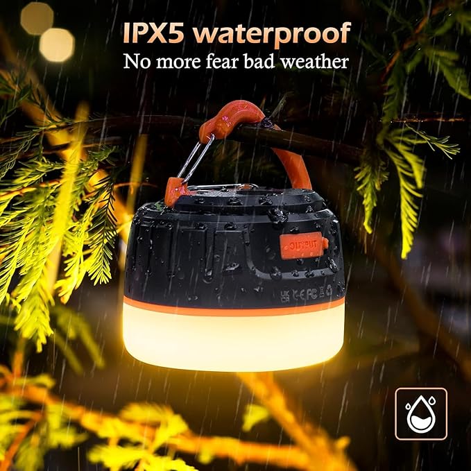 Sinvitron LED Camping Lantern Rechargeable with Remote Control - 1000LM 150H Runtime Tent Light, 5200mAh Water-Resistant Emergency Light for Hurricane Power Outages, Hiking Home