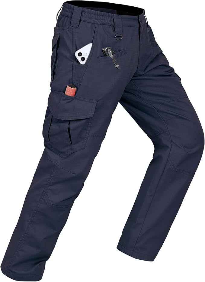 CNBQDD Mens Work Pants Cargo Tactical Construction for Men Ripstop Water Repellent Lightweight Outdoor Hiking with Pockets