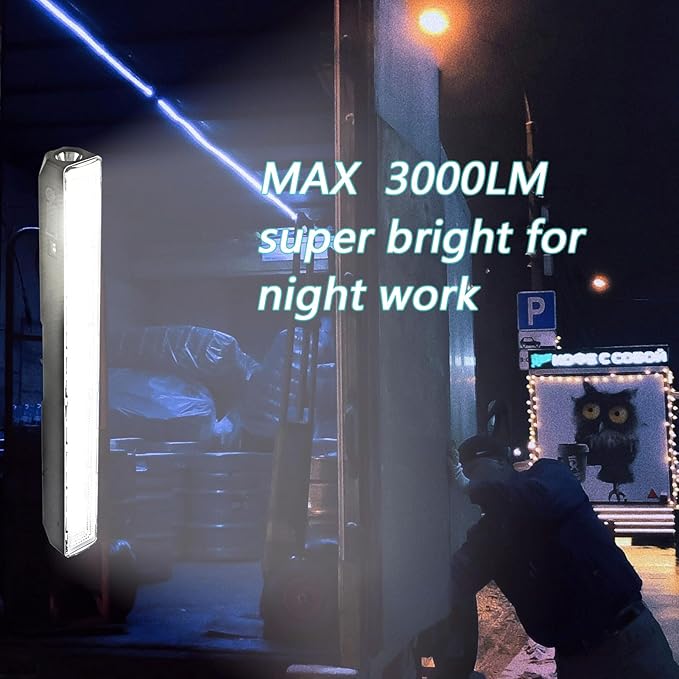 Magnetic Led Light Bar 8000mah 16.14in Super Bright,Reachageable Utility Work Light Tube Use for Car Hood,Truck,Mechanics Repairs,Tent(1 Pack)