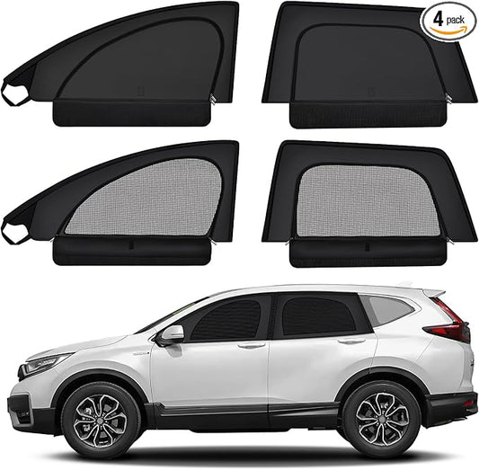 ZATOOTO Car Window Shades for Honda CR-V 2017-2022 Car Window Covers Blackout | Double-Layer with Zipper | Airflow and Privacy CR-V Window Screen with Storage Bag for Camping Napping Traveling