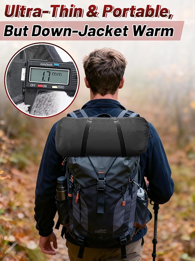 Aulock 55''W x 60''L Warm Outdoor Stadium Blanket Waterproof - Portable & Windproof Black Blanket with Sherpa Fleece Lining for Camping Winter Cold Weather