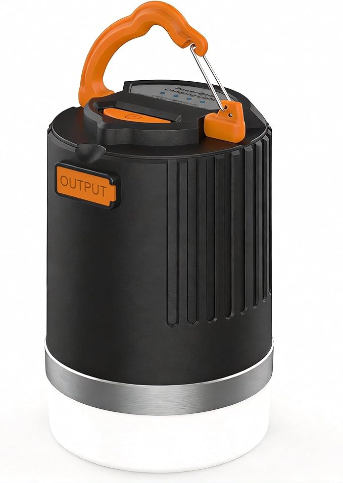 Camping Lantern for Power Outages IP65 Waterproof Camping Lights 10400mAh Portable USB-C Rechargeable 180H Ultra-Long Runtime Emergency Light