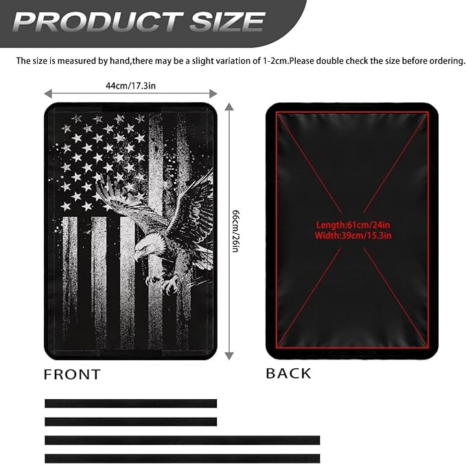 American Flag Eagle Pattern Rv Door Window Shade Cover Privacy Screen Door Curtains for Rv Door Window, Camper Window Shades for Travel Trailer Motor Home