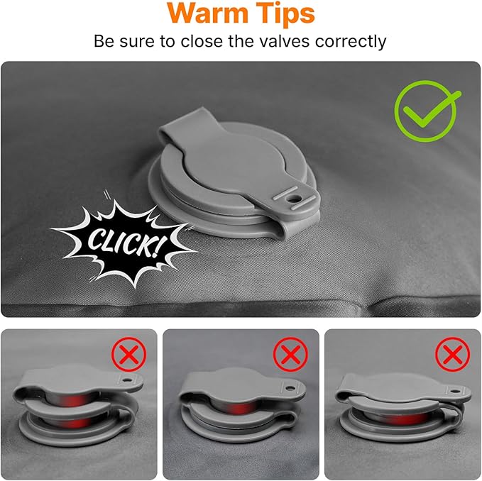 OGERY Sleeping Pad, Ultralight Inflating Sleeping Pad for Camping with Pillow Built-in Foot Pump, 6" Extra-Thick Reinforced Camping Pad for Hiking, Backpacking, Tent, Single,Green