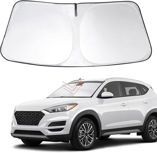 Windshield Sun Shade Custom Fit 2016-2020 2021 Hyundai Tucson Accessories Foldable Sunshade Sun Blocker Front Window Shades Covers Keep Car Cooler