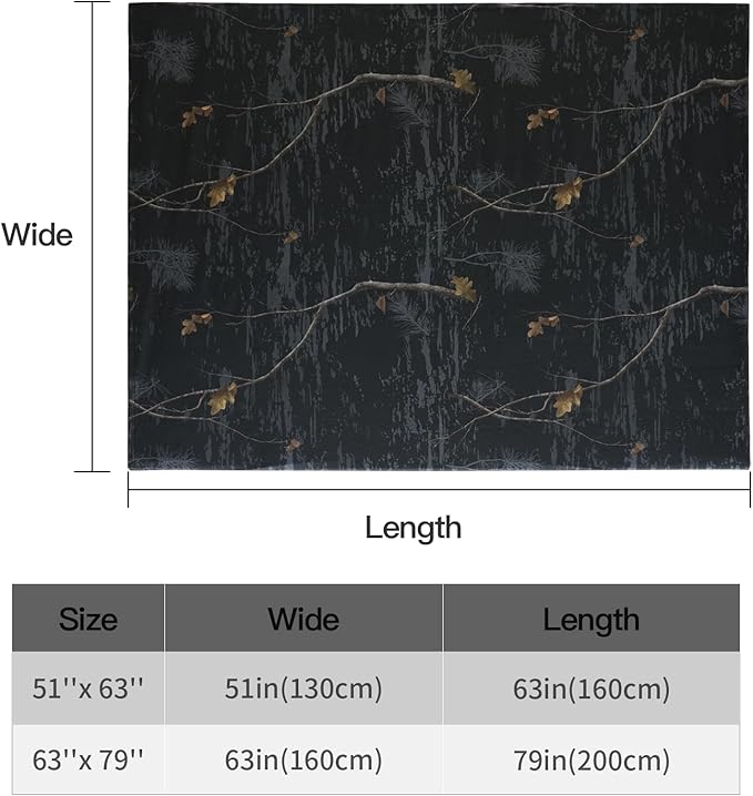 LOOGU Camo Blanket Waterproof Insulation Poncho Liner for Outdoor Camping, Hiking, Hunting, Survival, Backpacking, Picnicking