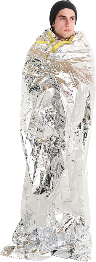 Coghlan's Emergency Bivvy Sleeping Bag - Lightweight Thermal Survival Shelter for Camping, Hiking & Outdoor Emergencies - Compact Mylar, Waterproof & Windproof (36" x 84")