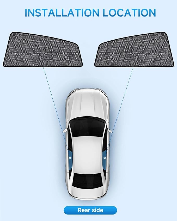 Car Window Shades for Subaru Crosstrek(2018-2023), 2-Pack Rear Window Sun Shades for Baby – Breathable Mesh, UV & Heat Blocker, Privacy Protection for Camping, Travel, Sleep & Nursing