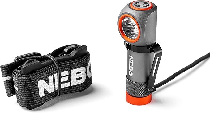 NEBO Einstein Powerful 600 Lumen Headlamp and Worklight with Rechargeable Batteries, Compact Low-Profile Headlamp