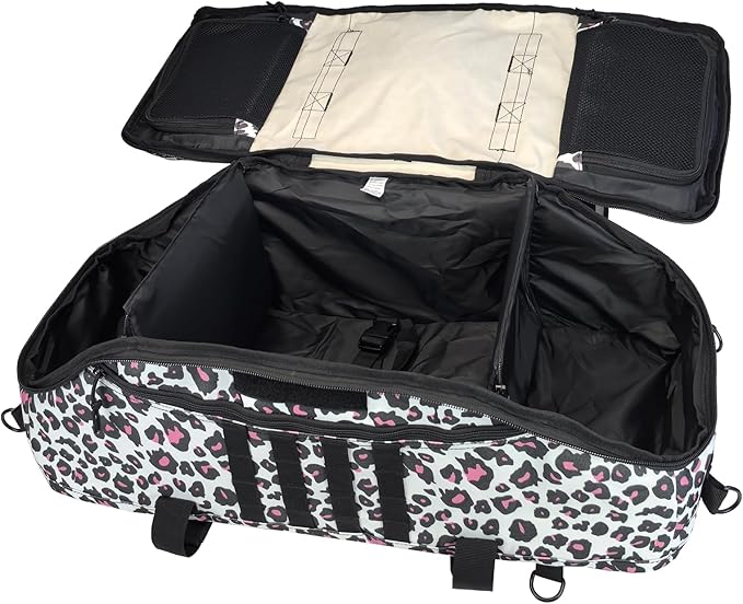 Hannibal Tactical 65L Large Duffle Bag, 3-in-1 Tactical Backpack MOLLE Pack for Sports, Gym, Outdoor, Leopard