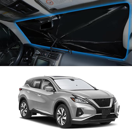 Windshield Sun Shade Umbrella Accessories Compatible with 2015 2016 2017 2018-2024 Murano for Foldable Sunshade Sun Visor Blocks UV