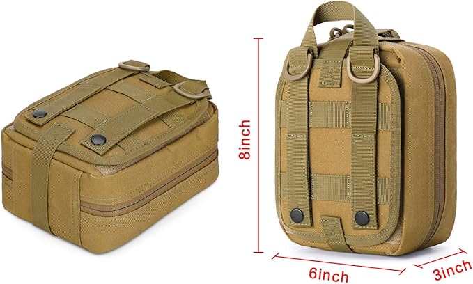 Gonex MOLLE Medical Pouch EMT First Aid Pouch Rip-Away IFAK Tactical Utility Pouch for Outdoor Activities Medical Supplies (Bag Only)