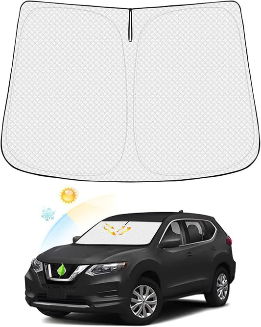Canvcle Windshield Sun Shade for 2021-2025 2026 Nissan Rogue (Not for Rogue Sport) Thicken 6-Layer Foldable Front Window Sunshade Cover Sun Visor Protector Block UV Rays Keep Vehicle Cool