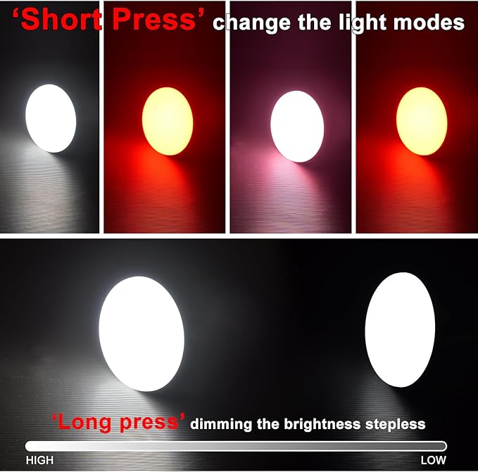 2025 Red Light Insect-Proof Camping Lamp for Stargazing 10000mAh Rechargeable 3000LM Tent Camping Light , Portable Led Red Lights 6500K 24 Hours Long Play Time , Outdoor Night Fishing Lantern