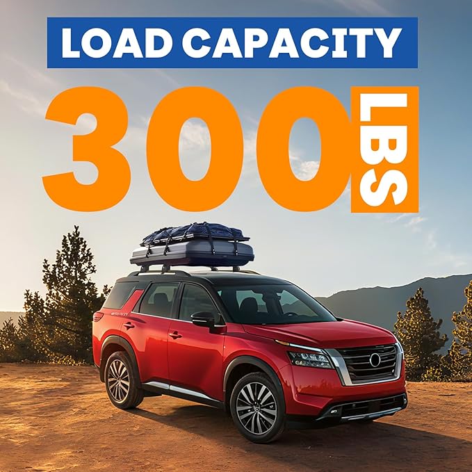 300LBS Upgraded Heavy-Duty Roof Rack Cross Bars Fit for Nissan Pathfinder 2022 2023 2024 2025 2026 Aluminum Crossbars Cargo Carrier Bars Bike Luggage Accessories