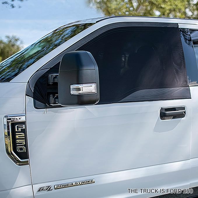 Car Side Window Screen Covers Car Side Window Sun Shades-Intended for SUVs Pickup Trucks Minivans Camper Vans Like Ford 250, Ford Transit,Honda Element, Dodge Grand Caravan
