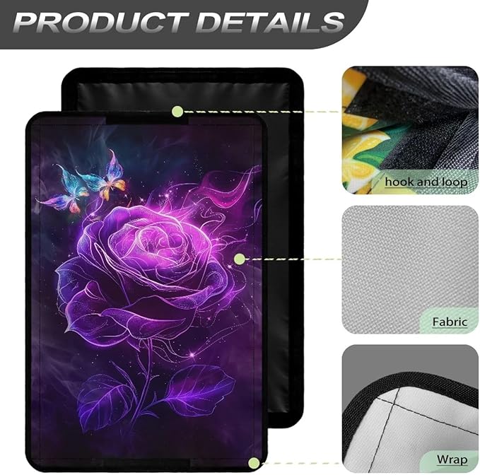 RV Door Window Shade Cover, 3D Rose Butterfly Camper Door Window Blackout Shade with Hook and Loop, Universal 17.3x26 Inches RV Trailer RV Accessories