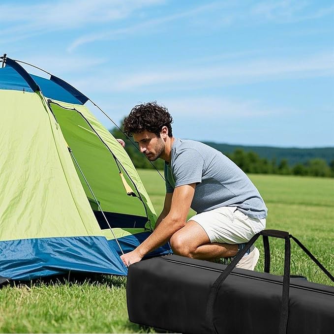 Hammock Storage Bag Heavy Duty Waterproof, 63”x10.2”x10.2” Portable Hammock Cover with Zippers, Hammock Chair Stand Carrying Bag, Black