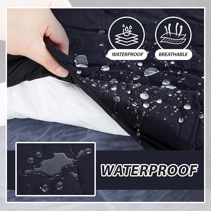 Truck Bed Air Mattress Sheet for 5.5 to 5.8 ft Full Size Pickup Trucks Waterproof Cover for Short Truck Air Mattress Soft Flocked Tpu Surface Camping Trucks Bed Bedding for Outdoor Overlanding Travel