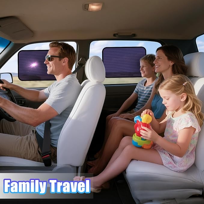 ZATOOTO Car Window Shades Car Window Shade for Baby Semi-Transparent Sun Blocker UV & Privacy Protection for Camping, Napping, and Relaxing Auto Covers 2 Pack,15.75 * 13.78 in