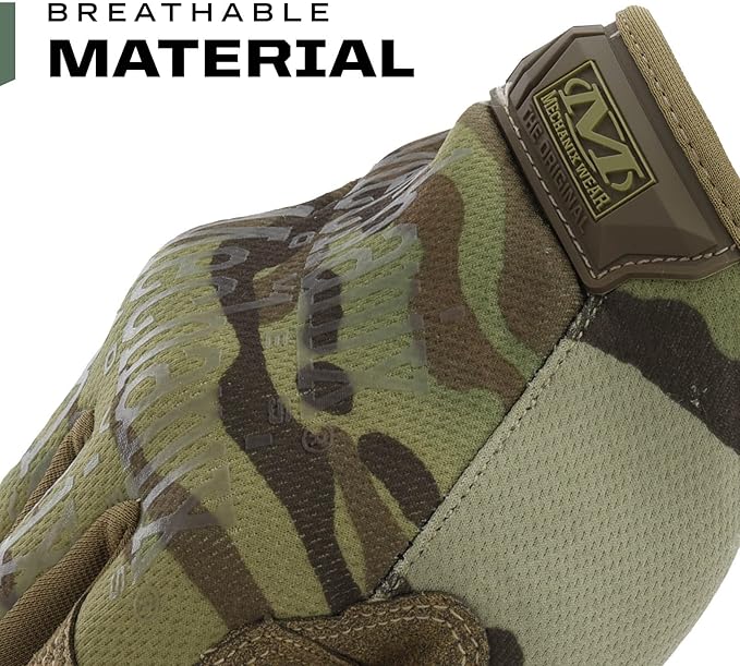 Mechanix Wear: The Original MultiCam Tactical Work Gloves with Secure Fit, Flexible Grip for Multi-purpose Use, Durable Touchscreen Safety Gloves for Men (Small, MultiCam)