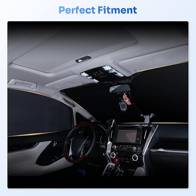 Canvcle Window Shades for 2015-2025 2026 Ford Transit Accessories Windshield Sun Shade Side Rear Window Cover Sunshade Sun Visor Shield Privacy Protection for Camping Keep Vehicle Cool Black 3PCS