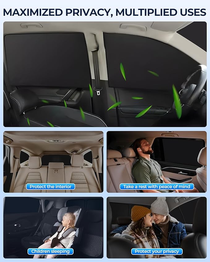 for Kia Sportage 2022–2025 Car Window Shades, 8pcs Privacy Sun Shade Set for Front Windshield Side and Rear Windows, Full Window Covers Keeps Vehicle Cool for Camping Napping