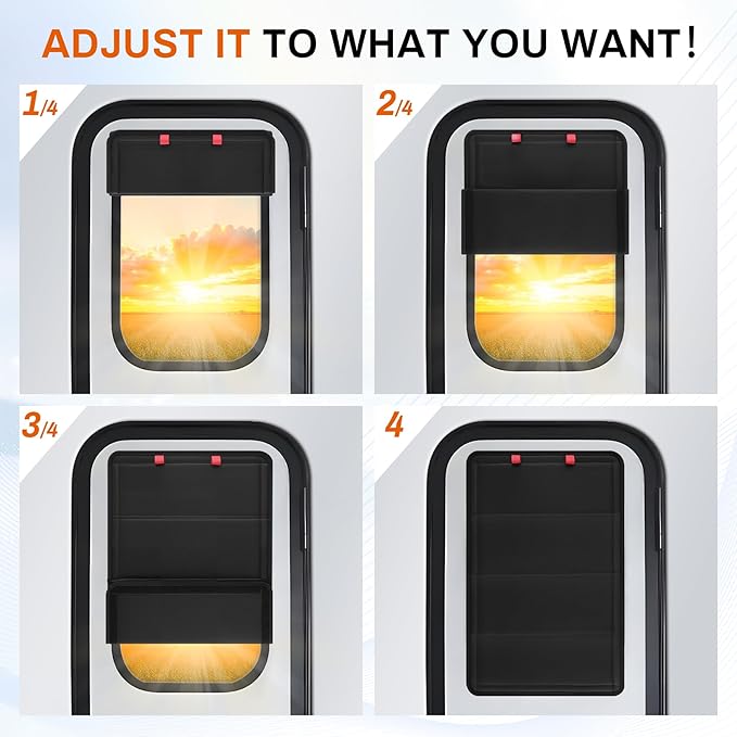 JUSTTOP RV Door Window Shade, New Model Foldable RV Blackout Window Cover with Reflective Silver Coating | UV Protection Sun Shade for RV Travel | RV Accessories Must-Have for Camping & Road Trips
