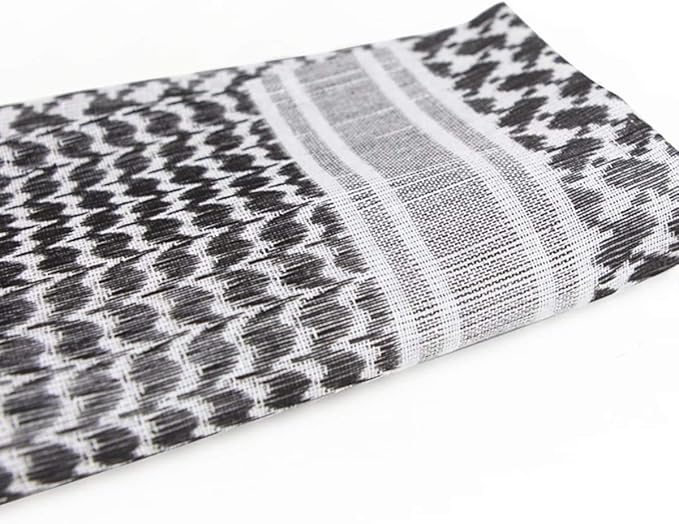Luxns Military Shemagh Tactical Desert Scarf / 100% Cotton Keffiyeh Scarf Wrap for Men And Women