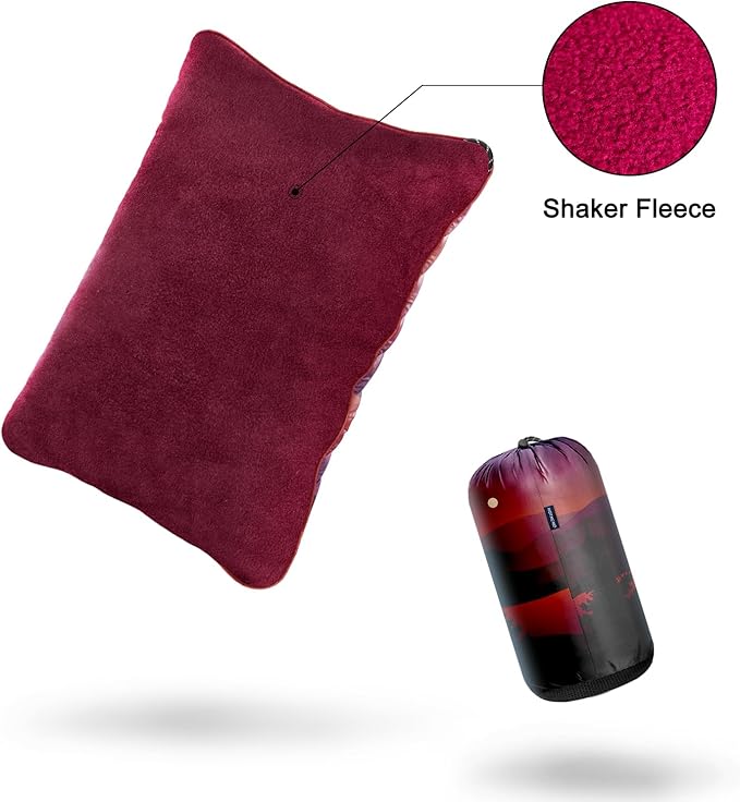 Camping Pillow,Supportive Compressible Travel Pillow Middle Size Lightweight Camp Pillow with Storage Bag for Camping,Hiking,Backpacking,Airplane