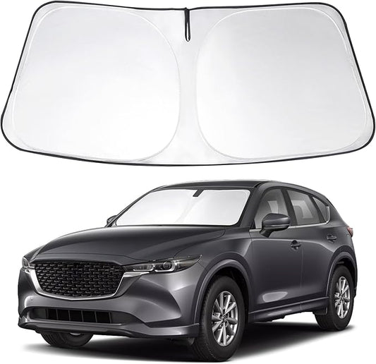 Windshield Sun Shade Custom Fit 2017-2023 2024 2025 2026 Mazda CX5 CX-5 Accessories Front Window Sunshade Shield Blocker Keeps Car Cool