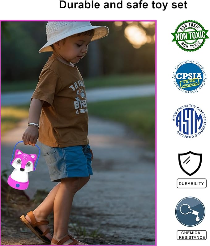 Kids Camping Essentials – LED Kids Lantern and Rechargeable Kids Headlamp Set | Multiple Purposes Kids Nightlight/Flashlight Toys –Holiday, Halloween N Birthday Gifts for Toddlers