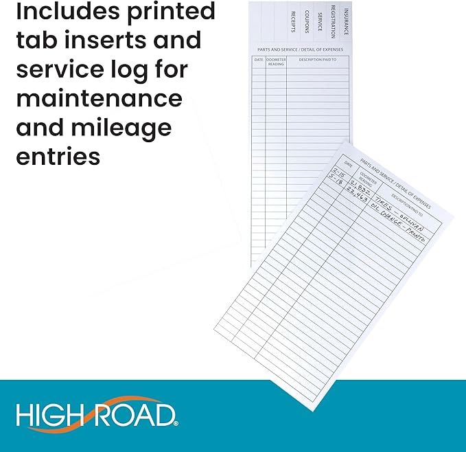 High Road Glove Box Organizer - Insurance and Registration Holder for Car Documents and Paperwork - Expandable Front Seat Organizer with Card Pockets