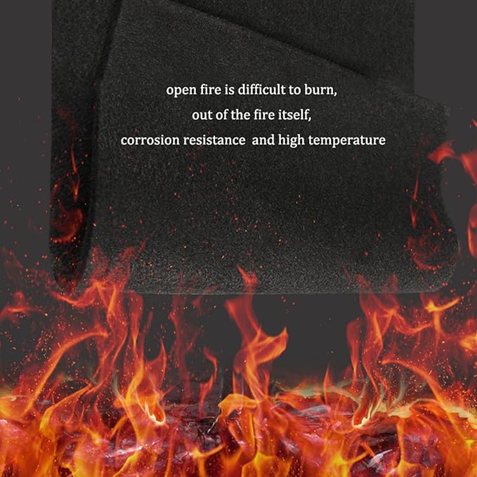 24 x 24 inches Fire Blanket for Heat Resistant Welding Blanket Flame Retardant Carbon Felt Barbecue Mat Outdoor Emergency Fireproof Mat for Grill, Stove, BBQ