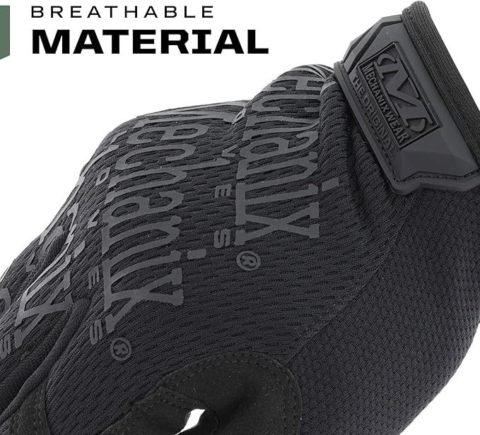 Mechanix Wear Original Tactical Glove - High Performance Anti-Slip Grip Safety Gloves - Impact Resistant & Touchscreen Capable - Medium - Covert Black