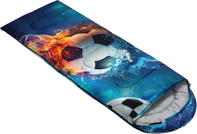 QOOMO Axolotl Cute Camping Sleeping Bags,3 Season Warm & Cool Weather,Lightweight,Waterproof Sleeping Bags for Adults & Kids,Traveling,and Outdoors