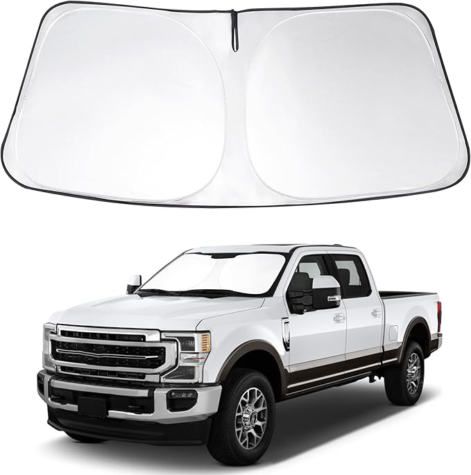 Windshield Sun Shade Custom Fit 2017-2020 2021 2022 2023 2024 2025 2026 Ford Super Duty F250 F350 F450 F550 Accessories Front Window Sunshade Covers Keep Car Cooler