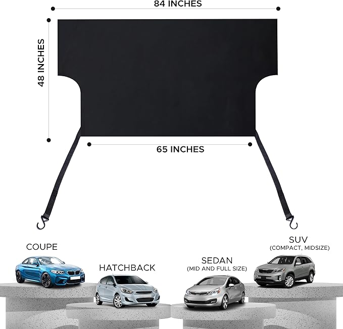 EcoNour Windshield Cover for Ice and Snow | Easy-Install with Adjustable Hooks & Storage Bag | Ice & Snow Protection | Anti-Theft Windshield Covers